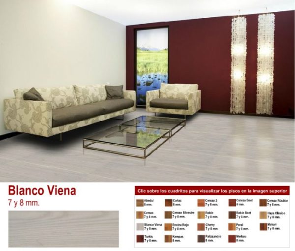 Pisos Laminados Blanco Viena